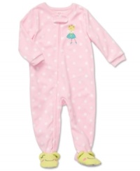 She'll be ready to have some hoppin' sweet dreams in this adorable polka-dot footed coverall from Carter's. She'll be ready to have some hoppin' sweet dreams in this adorable polka-dot footed coverall from Carter's.