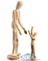 Wooden Human Mini Mannequin (Unisex) 12 Inches Tall