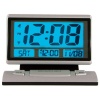 Elgin 1.25 LCD Bedside Alarm Clock, Silver