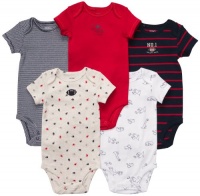 Carter's 5-Pack Short Sleeve Bodysuits - Football - 3M Carter's 5-Pack Short Sleeve Bodysuits - Football - 3M
