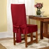Sure Fit 139725247_CLRET Duck Solid Short Dining Room Chair Cover, Claret