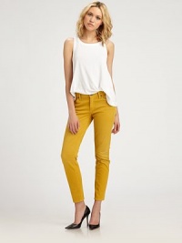 Unique wash and a medium rise define these trend-smart skinnies. THE FITSkinny fitRise, about 8Inseam, about 29THE DETAILSButton closureZip flyFive-pocket style98% cotton/2% elastaneMachine washMade in USA of Italian fabricModel shown is 5'10 (177cm) wearing US size 4. Unique wash and a medium rise define these trend-smart skinnies. THE FITSkinny fitRise, about 8Inseam, about 29THE DETAILSButton closureZip flyFive-pocket style98% cotton/2% elastaneMachine washMade in USA of Italian fabricModel shown is 5'10 (177cm) wearing US size 4.