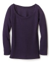 Little girls with love the pretty purple hue of this comfy cozy Aqua tunic top.