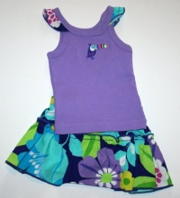 Carter's Girls Tank Top and Floral Skirt Skort 2 Piece Set Carter's Girls Tank Top and Floral Skirt Skort 2 Piece Set