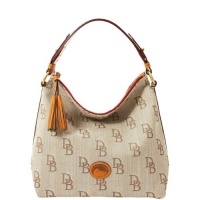 Dooney & Bourke Signature Jacquard Zipper Top Sac, Brown Dooney & Bourke Signature Jacquard Zipper Top Sac, Brown