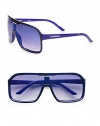 A sporty look for the weekend with lightweight plastic blue-and black frames and temple and front logo details.OptylBlue lens100% UV protectiveMade in Italy