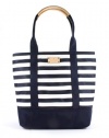 Kate Spade New York Collins Avenue Tarin Tote (Navy/Cream Stripe)