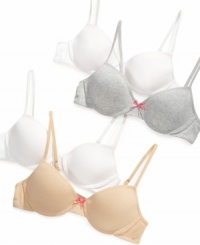 With shape to match her cute looks with a comfortable underwire that doesn't get in her way, these Maidenform bras are the perfect fit. With shape to match her cute looks with a comfortable underwire that doesn't get in her way, these Maidenform bras are the perfect fit.