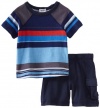 Splendid Littles Baby-Boys Infant Canyon Stripe Tee, Oasis, 12-18 Months