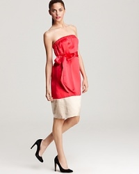 Show off your flirty side in this strapless MARC BY MARC JACOBS color block dress, cinched with a fabric belt and featuring concealed side pockets so must-haves are never far from reach. Show off your flirty side in this strapless MARC BY MARC JACOBS color block dress, cinched with a fabric belt and featuring concealed side pockets so must-haves are never far from reach.