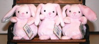 Plush Stuffed Bunny Rabbit Collection -Set of Three 5 Pink Bunnies Plush Stuffed Bunny Rabbit Collection -Set of Three 5 Pink Bunnies