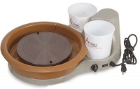 Portable Potter's Wheel That Centers 25 Pounds of Clay But Weighs Only 26 Lbs. Portable Potter's Wheel That Centers 25 Pounds of Clay But Weighs Only 26 Lbs.