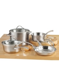 Performance matters. A champion of cooktop style and versatility, Calphalon Contemporary cookware is at home in any kitchen. Made from quality cooking materials, each piece features a full aluminum core sandwiched between two layers of stainless steel, providing superb conductivity and heating throughout. Lifetime warranty. Performance matters. A champion of cooktop style and versatility, Calphalon Contemporary cookware is at home in any kitchen. Made from quality cooking materials, each piece features a full aluminum core sandwiched between two layers of stainless steel, providing superb conductivity and heating throughout. Lifetime warranty.