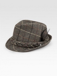 Heritage patterns and craftsmanship are a simple, sophisticated way to add flair and personality to your stylish wardrobe; this versatile option is crafted with impeccable attention to detail, featuring a braided trim around the brim and signature logo detail.80% polyester/20% woolBrim, about ½Spot cleanImported Heritage patterns and craftsmanship are a simple, sophisticated way to add flair and personality to your stylish wardrobe; this versatile option is crafted with impeccable attention to detail, featuring a braided trim around the brim and signature logo detail.80% polyester/20% woolBrim, about ½Spot cleanImported