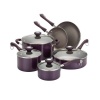 Paula Deen Traditional Porcelain 10-Piece Cookware Set, Purple
