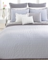 Vera Wang's Dusk pillowcase features smooth, 400-thread count cotton with a pearl stitched diamond pattern along the hem for a touch of elegance.