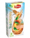 Lipton Iced Black Tea Mix Pitcher Packets, Tea and Honey, Peach Apricot, 6-Count (Pack of 12)