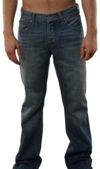 Lucky Brand Men's Slim Bootleg Lowrise Button Fly Jeans Blue Lucky Brand Men's Slim Bootleg Lowrise Button Fly Jeans Blue