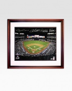 Commemorate the Core of Four with this timeless tribute to Yankees greatness. Hand-signed by Derek Jeter, Mariano Rivera, Jorge Posada, and Andy Pettitte, this stunning photo celebrated up their winning careers at one of America's most-loved stadiums.Steiner Sports Certificate of Authenticity includedHand signed by the players listed30 X 25 wood frameKeep out of sunlightMade in USA