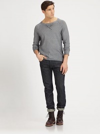 Crew neck pullover with textured detail in a unique, cold-dyed cotton.CrewneckRibbed collar, cuffs and hemCottonHand washImported Crew neck pullover with textured detail in a unique, cold-dyed cotton.CrewneckRibbed collar, cuffs and hemCottonHand washImported