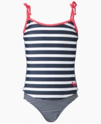 Freshen up her look for fun in the son with this tankini set from Roxy. Freshen up her look for fun in the son with this tankini set from Roxy.