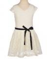 Guess Lacing Up Dress (Sizes 7 - 16) - white, 10 - 12