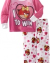 AME Sleepwear Girls 7-16 I Love Angry Birds Pajama Set, Multi, 10