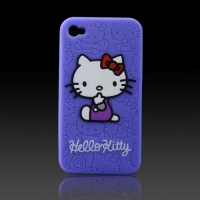 Hello Kitty Embossed Purple Flexa silicone case cover for Apple iPhone 4 4G 4S Hello Kitty Embossed Purple Flexa silicone case cover for Apple iPhone 4 4G 4S