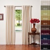 Solid Thermal Insulated Back Tap Blackout Curtain 95L- 1 Set-BEIGE