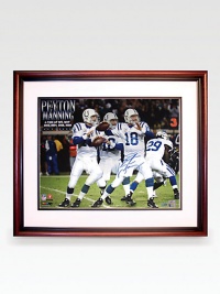 Peyton Manning will surely go down in history as one of the best quarterbacks to ever play the game. A Pro Bowl choice every year since he stepped foot on an NFL field in 1998, Manning set an NFL record in 2004 with 49 touchdown passes and has thrown for nearly 40,000 regular-season yards in his career. Manning has hand signed this multi-exposure photo collage honoring him for his 4 MVP awards. Peyton Manning will surely go down in history as one of the best quarterbacks to ever play the game. A Pro Bowl choice every year since he stepped foot on an NFL field in 1998, Manning set an NFL record in 2004 with 49 touchdown passes and has thrown for nearly 40,000 regular-season yards in his career. Manning has hand signed this multi-exposure photo collage honoring him for his 4 MVP awards.