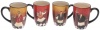 Certified International Bistro 22-Ounce Mug, Set of 4 Assorted Designs
