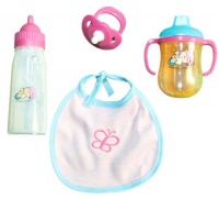 Mommy & Me 4 in 1 Doll feeding time. Magic juice & milk Bib & pacifier Mommy & Me 4 in 1 Doll feeding time. Magic juice & milk Bib & pacifier