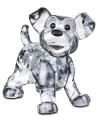 The embodiment of Scamp, this Swarovski crystal figurine captures the rascally spirit of Lady and the Tramp's young pup. A must for Disney and dog lovers in lavender-tinted crystal. The embodiment of Scamp, this Swarovski crystal figurine captures the rascally spirit of Lady and the Tramp's young pup. A must for Disney and dog lovers in lavender-tinted crystal.
