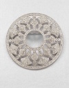 This elegant design features a fan pattern accented in pavé crystals. CrystalsRhodium-plated brassSize, about 2Pin backImported 