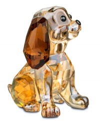 The spitting image of Danielle, Lady and the Tramp's prissy young pup, this Swarovski figurine sparkles in golden crystal with topaz ears. An irresistible collectible for Disney and dog lovers. The spitting image of Danielle, Lady and the Tramp's prissy young pup, this Swarovski figurine sparkles in golden crystal with topaz ears. An irresistible collectible for Disney and dog lovers.