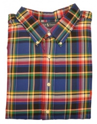 Ralph Lauren Men's Big and Tall Classic-Fit Plaid Sport Shirt-Blue/Red-3XB Ralph Lauren Men's Big and Tall Classic-Fit Plaid Sport Shirt-Blue/Red-3XB