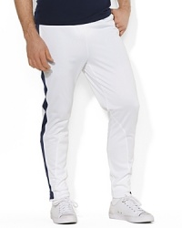 A classic-fitting drawstring pant in soft, silky microfiber is designed with athletic-driven details to celebrate the 2012 Olympic Games. A classic-fitting drawstring pant in soft, silky microfiber is designed with athletic-driven details to celebrate the 2012 Olympic Games.