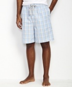 These light weight pajama shorts freshen up your comfortable evening-wear look.