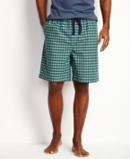 Prep yourself for sleep with plaid wearing this shorts from Nautica.