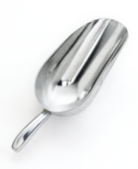 Get the scoop-classic simplicity sets a tone of sophistication in your home. This durable aluminum ice scoop is a perfect bartender, prep chef or kitchen companion with a traditional, clean design. Lifetime warranty. Get the scoop-classic simplicity sets a tone of sophistication in your home. This durable aluminum ice scoop is a perfect bartender, prep chef or kitchen companion with a traditional, clean design. Lifetime warranty.