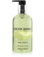 White Mulberry Fine Liquid Hand Wash indulges skin with a cleansing and pampering blend of white mulberry and essential oils of elemi, Provencal mimosa and green tea. White mulberry offers anti-aging action Cleanses while hydrating and protecting Hands are left pampered and lightly scented 10 oz.