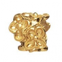 Lovelinks by Aagaard RETIRED 14K Gold Plated Sterling Silver Ring of Flowers Bead For Charm Bracelets Lovelinks by Aagaard RETIRED 14K Gold Plated Sterling Silver Ring of Flowers Bead For Charm Bracelets