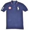 Ralph Lauren Men Custom Fit US Olympic Team London 2012 Big Pony Logo Polo T-shirt (S, Navy)