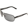 A|X AX053/S Sunglasses - Armani Exchange Adult Aviator Full Rim Designer Eyewear - Shiny Black/Black/Gray / One Size