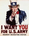 Uncle Sam I Want You - Art Poster - 24 X 36 World Culture Art Poster Print by James Montgomery Flagg, 25x33