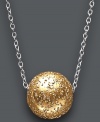 Get on the ball. This stylish Studio Silver pendant features a playful, round ball shape crafted from glittering 18k gold over sterling silver. Chain crafted from sterling silver. Approximate length: 16 inches. Approximate drop: 1/3 inch.