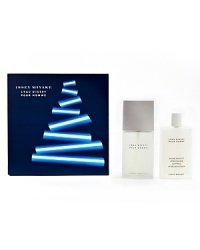 A sensation of sparkling freshness combined with warm, woody accents creates a timeless, classic scent.Celebrate this holiday season with a L'Eau d'Issey Pour Homme deluxe, two-piece gift set featuring a 4.2 oz. Eau de Toilette and a full-size 3.3 oz. After-Shave Balm. A sensation of sparkling freshness combined with warm, woody accents creates a timeless, classic scent.Celebrate this holiday season with a L'Eau d'Issey Pour Homme deluxe, two-piece gift set featuring a 4.2 oz. Eau de Toilette and a full-size 3.3 oz. After-Shave Balm.