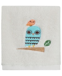 Hoo says owls only come out at night? Wise up to the new look in bath with the Give a Hoot washcloth, featuring a whimsical owl-and-branch embroidered appliqué on soft cotton. Hoo says owls only come out at night? Wise up to the new look in bath with the Give a Hoot washcloth, featuring a whimsical owl-and-branch embroidered appliqué on soft cotton.