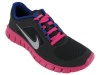 Nike Kids's NIKE FREE RUN 3 (GS) RUNNING SHOES 5.5 (BLACK/REFLECT SILVER/FIREBERRY)