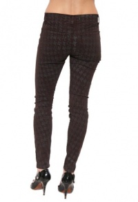 Women's J Brand Mid-Rise Skinny Leg Jean in Houndstooth Mahogany